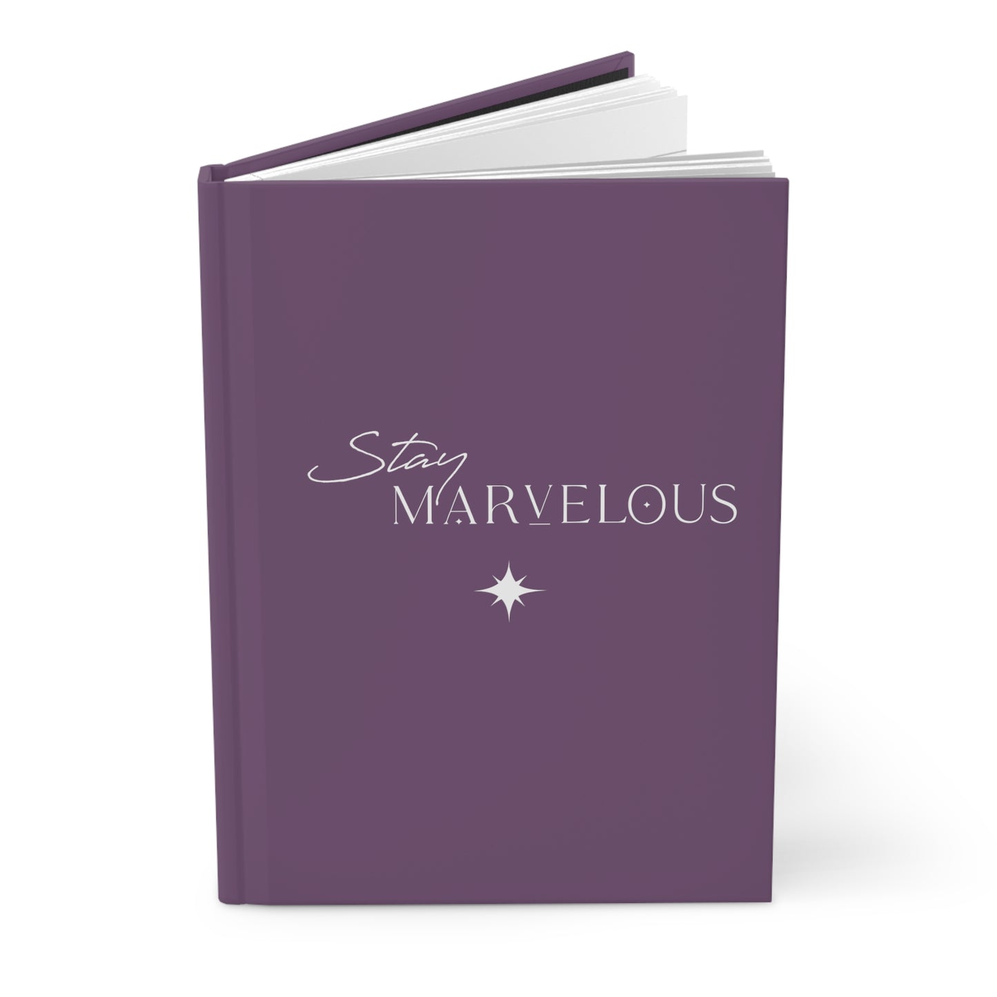 Stay Marvelous Hardcover Journal (Purple)
