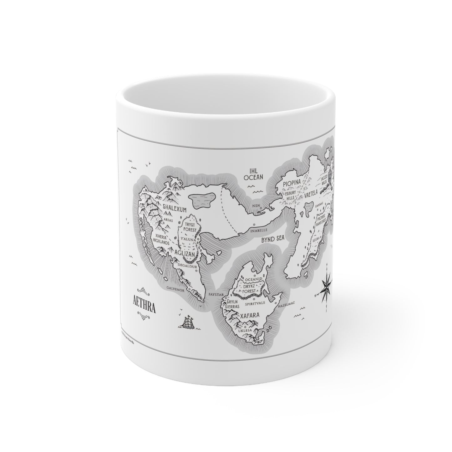 Spark's Aethra Map Ceramic Mug 11oz