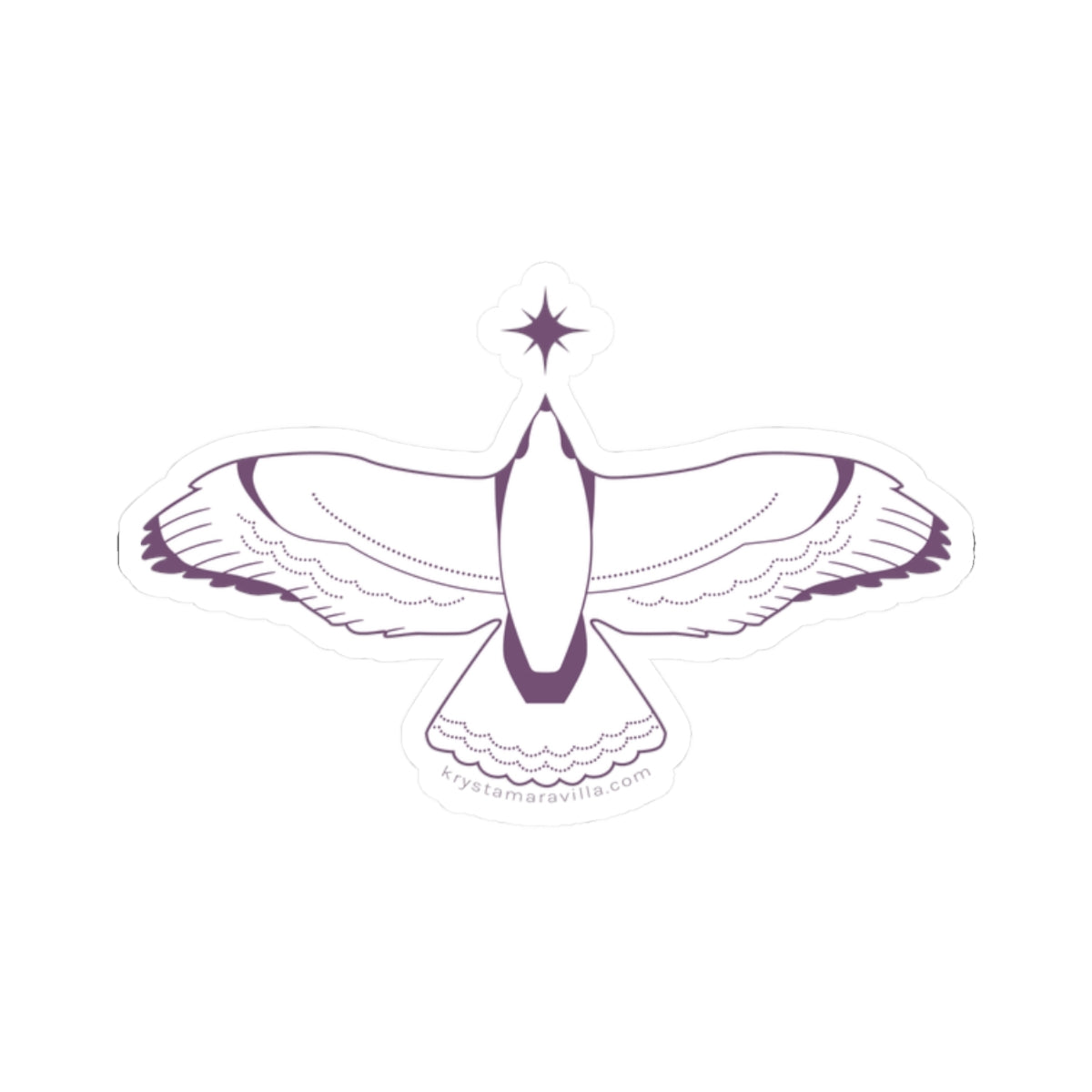 Minimal Dove Sticker — Spiritual Bird Kiss-Cut Vinyl Decal