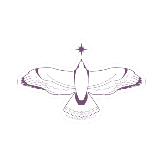 Minimal Dove Sticker — Spiritual Bird Kiss-Cut Vinyl Decal