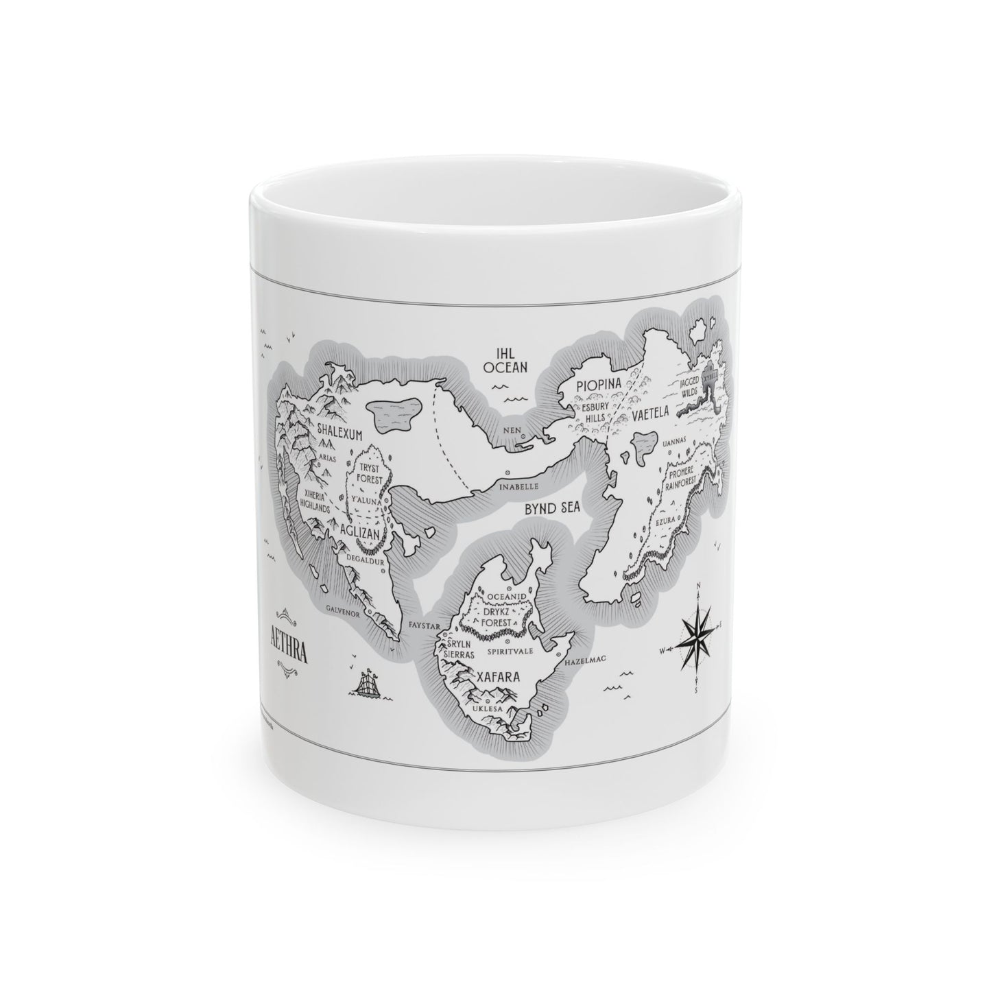 Spark's Aethra Map Ceramic Mug 11oz