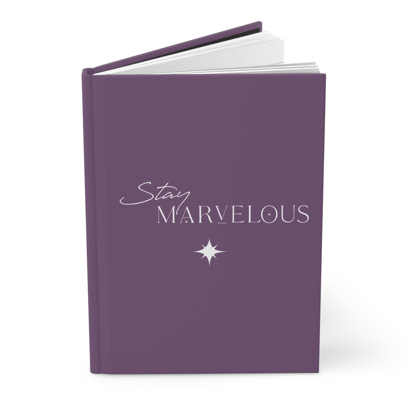 Stay Marvelous Hardcover Journal (Purple)